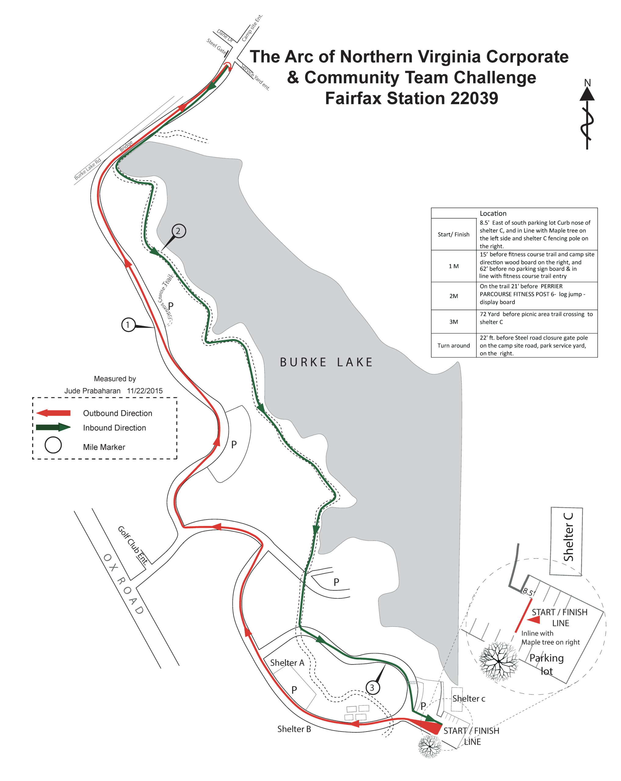 Nova Arc 5k course map