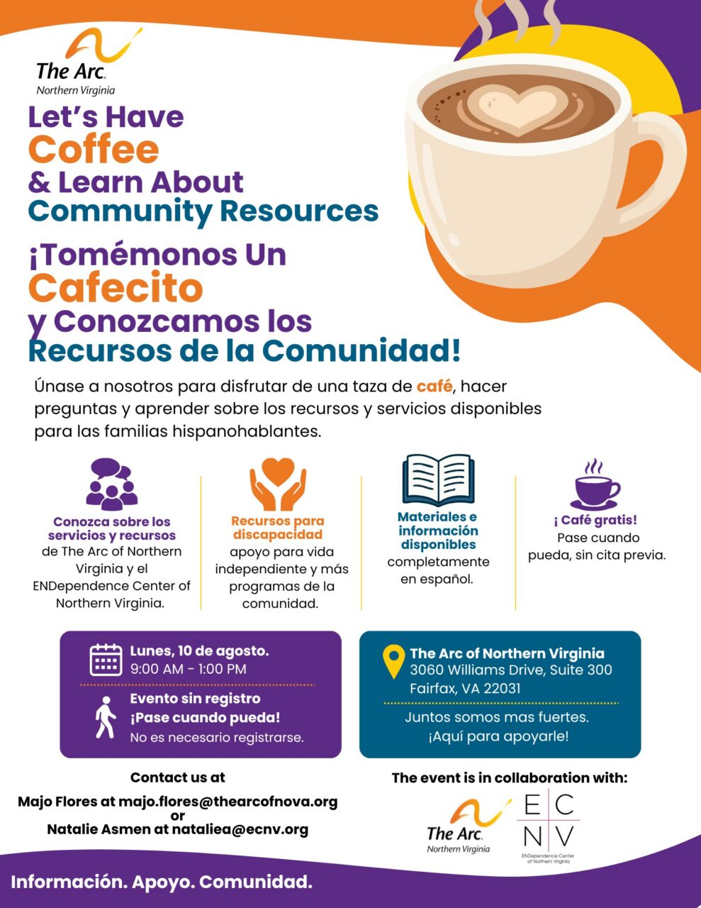 Spanish Coffee Outreach Event flyer